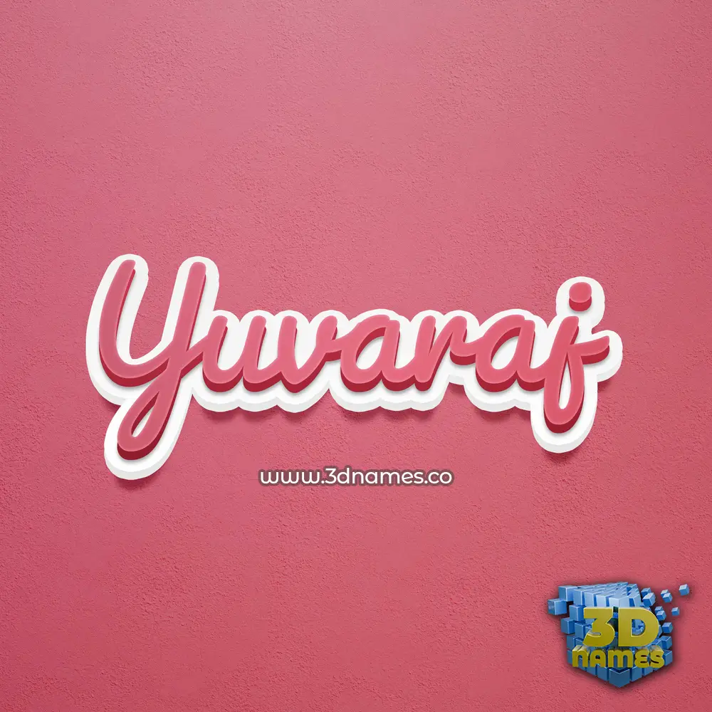 yuvaraj in Red Scribble style - 3D name wallpaper