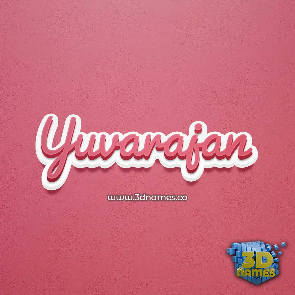 yuvarajan in Red Scribble style - 3D name wallpaper
