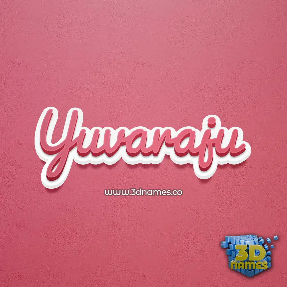 yuvaraju in Red Scribble style - 3D name wallpaper