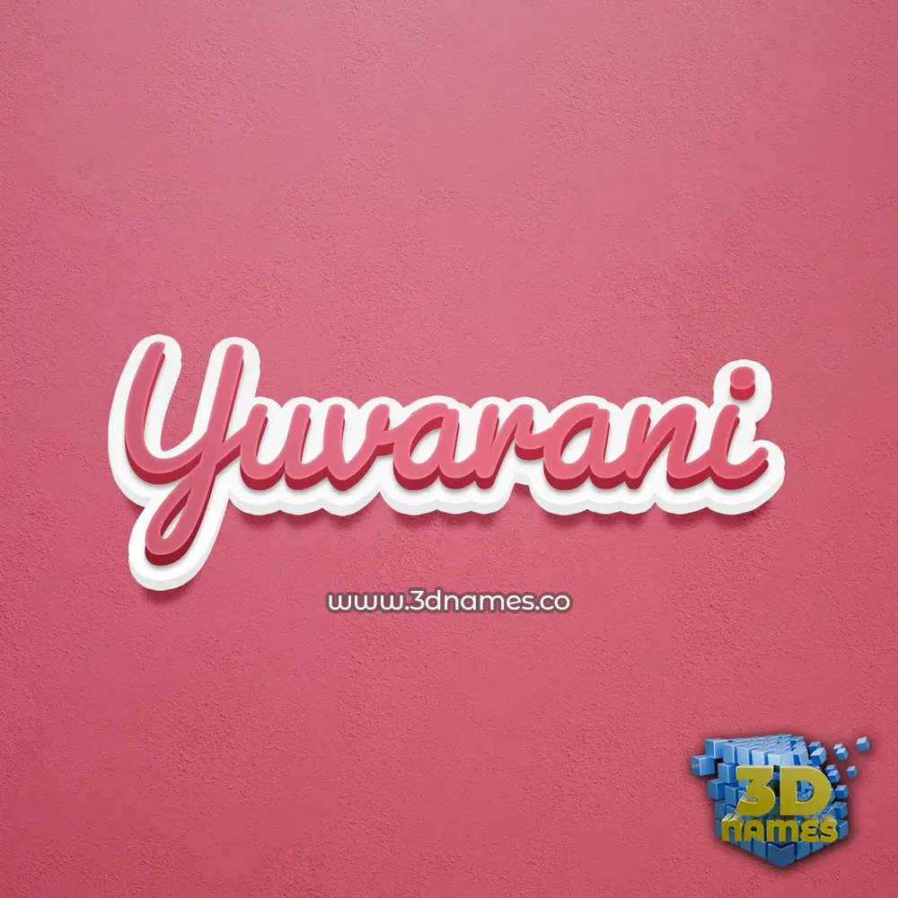 yuvarani in Red Scribble style - 3D name wallpaper