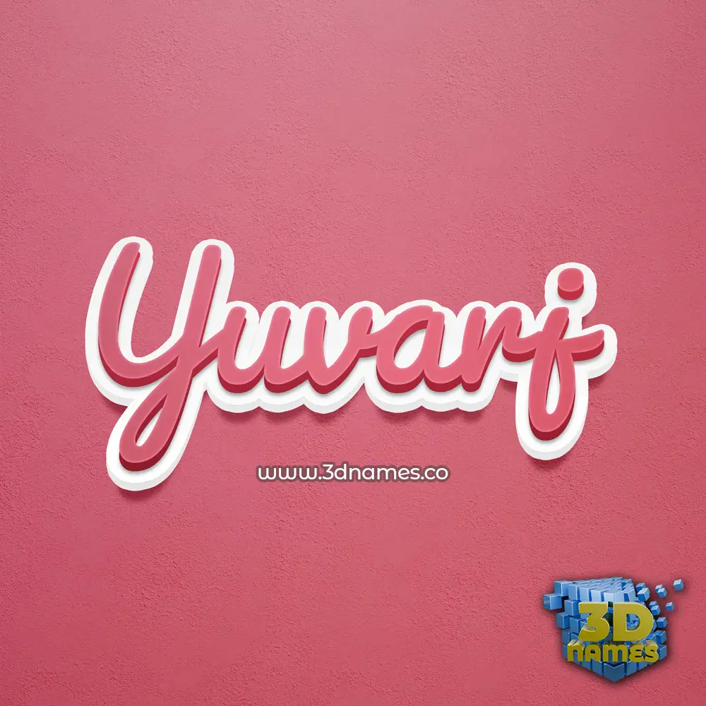 yuvarj in Red Scribble style - 3D name wallpaper