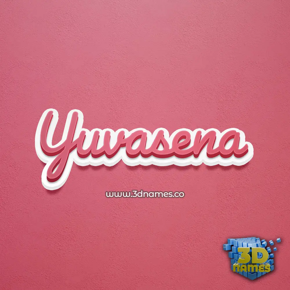 yuvasena in Red Scribble style - 3D name wallpaper