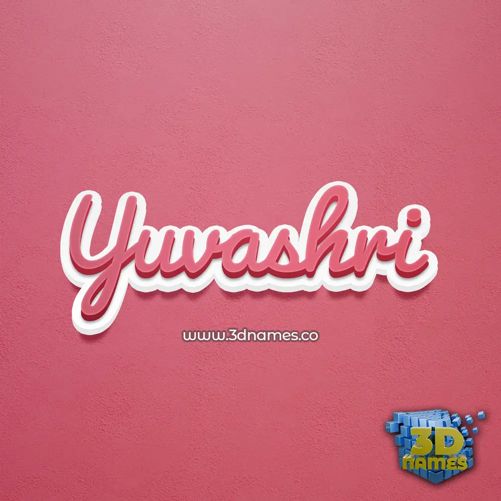 yuvashri in Red Scribble style - 3D name wallpaper