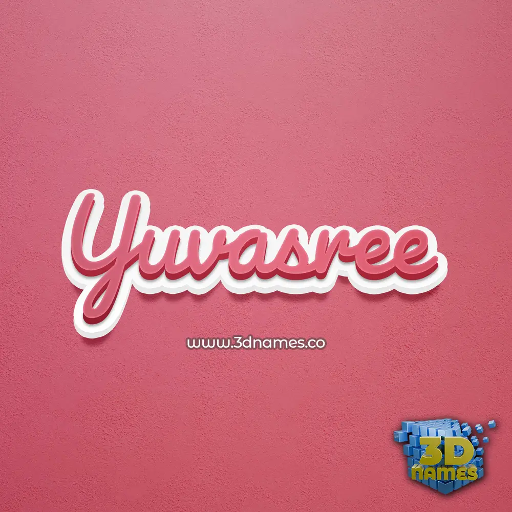 yuvasree in Red Scribble style - 3D name wallpaper