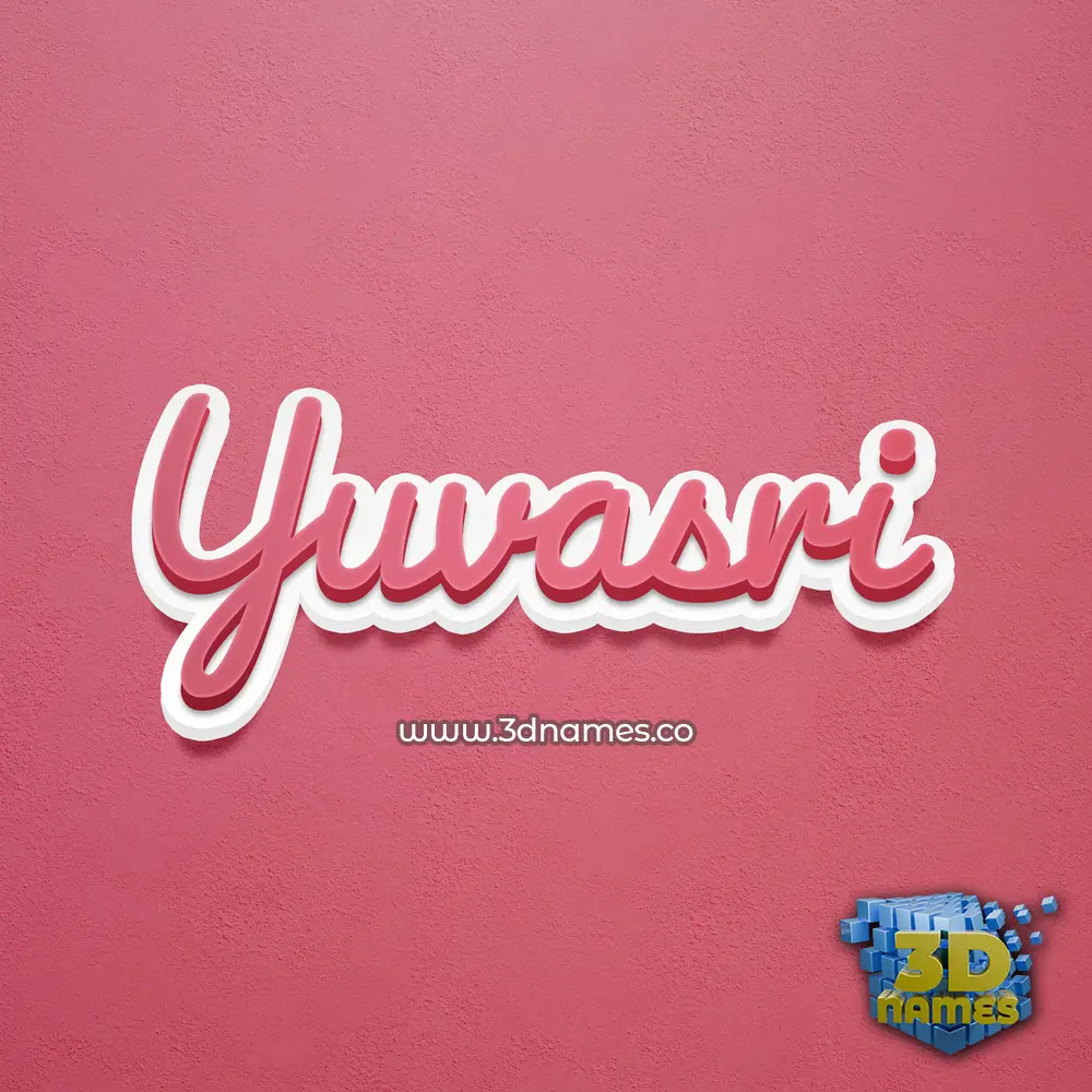 yuvasri in Red Scribble style - 3D name wallpaper