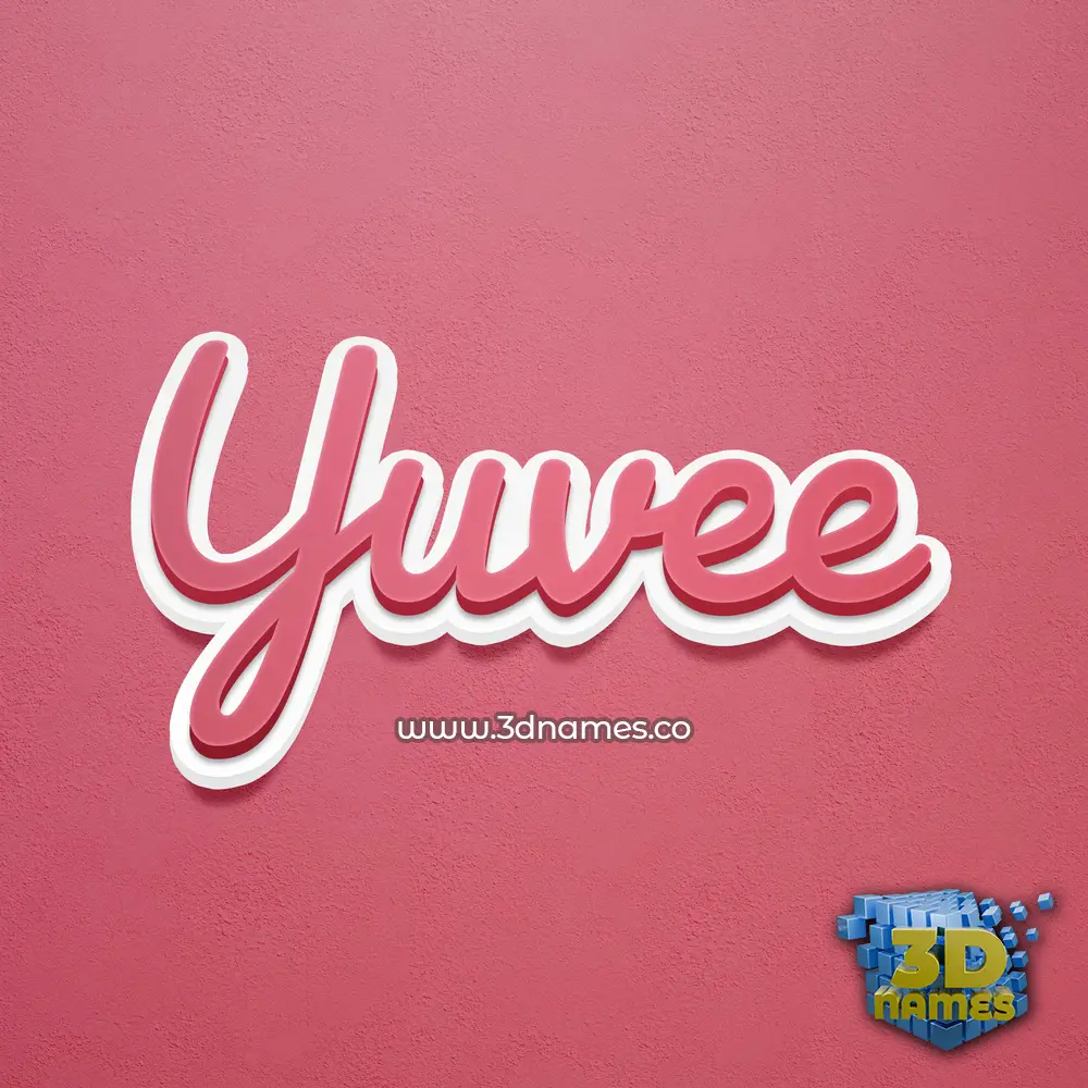 yuvee in Red Scribble style - 3D name wallpaper
