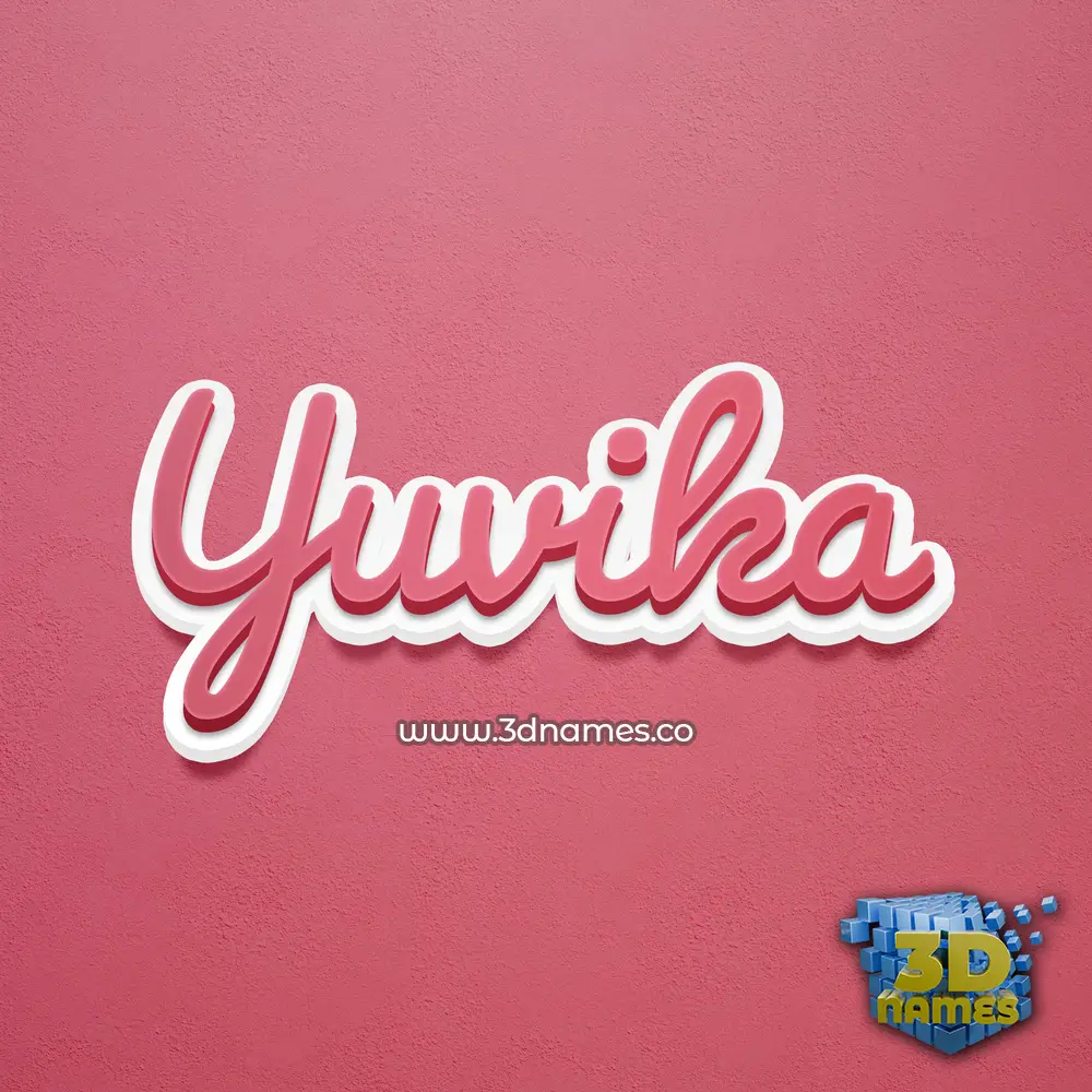 yuvika in Red Scribble style - 3D name wallpaper