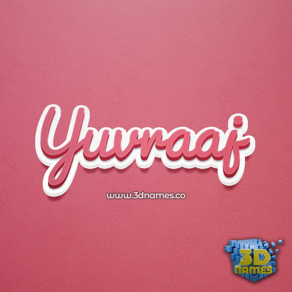 yuvraaj in Red Scribble style - 3D name wallpaper