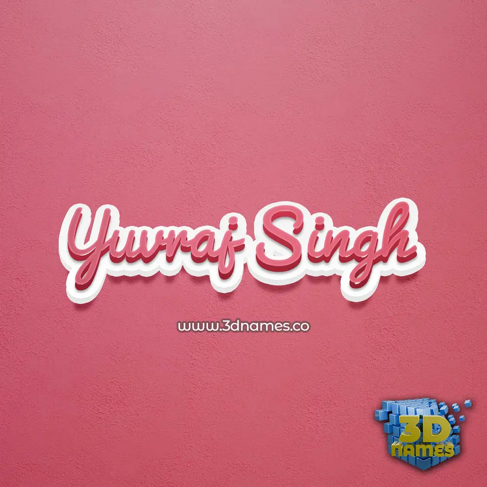yuvraj singh in Red Scribble style - 3D name wallpaper
