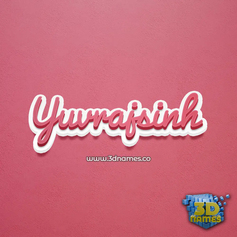 yuvrajsinh in Red Scribble style - 3D name wallpaper