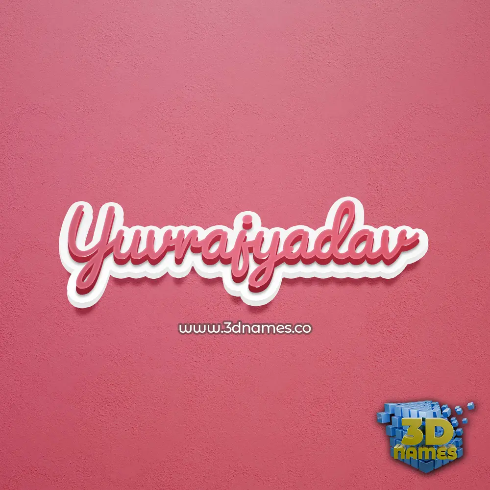 yuvrajyadav in Red Scribble style - 3D name wallpaper
