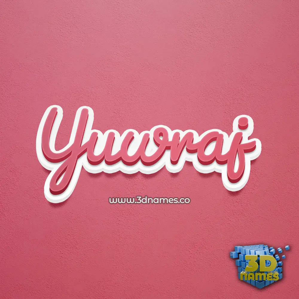 yuwraj in Red Scribble style - 3D name wallpaper