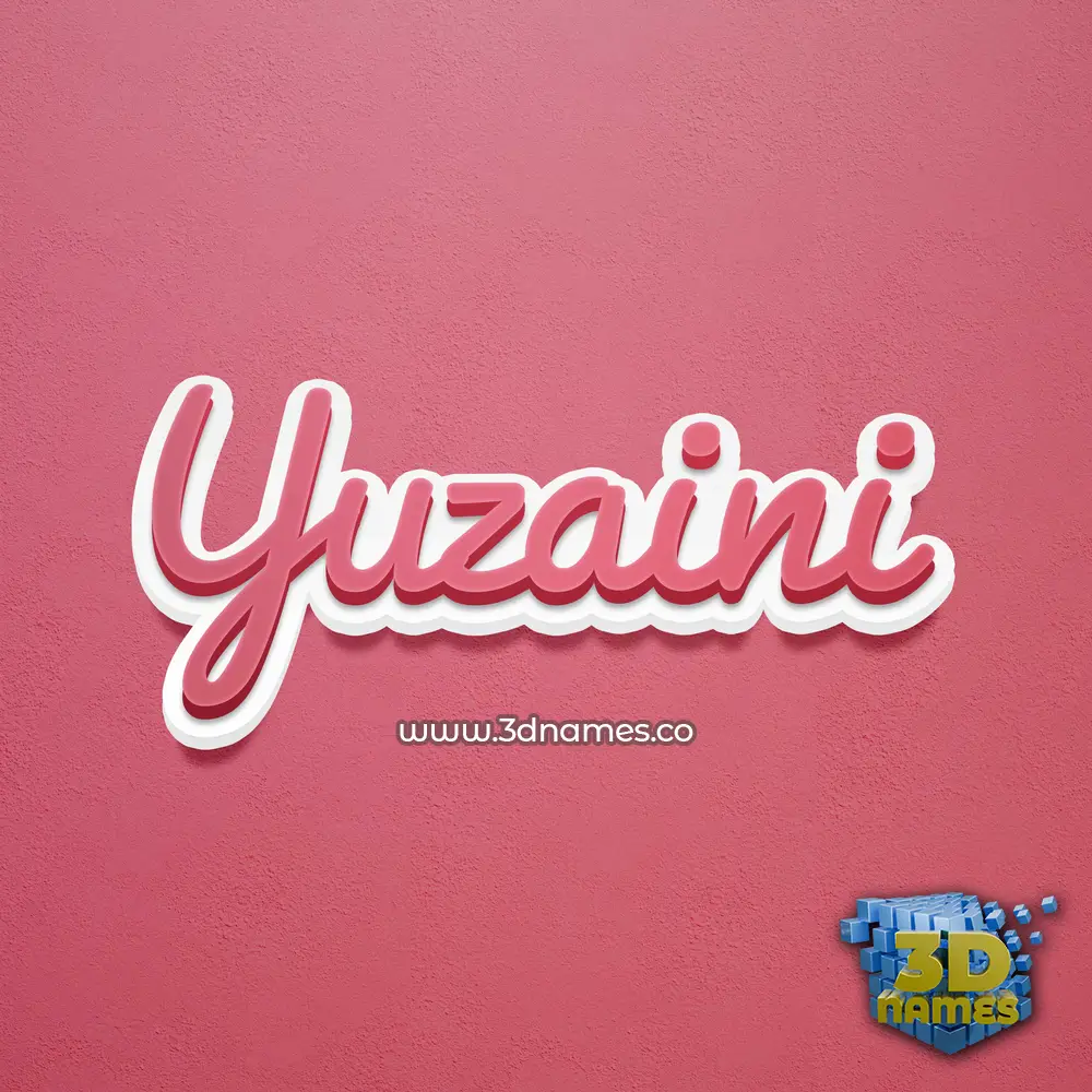 yuzaini in Red Scribble style - 3D name wallpaper