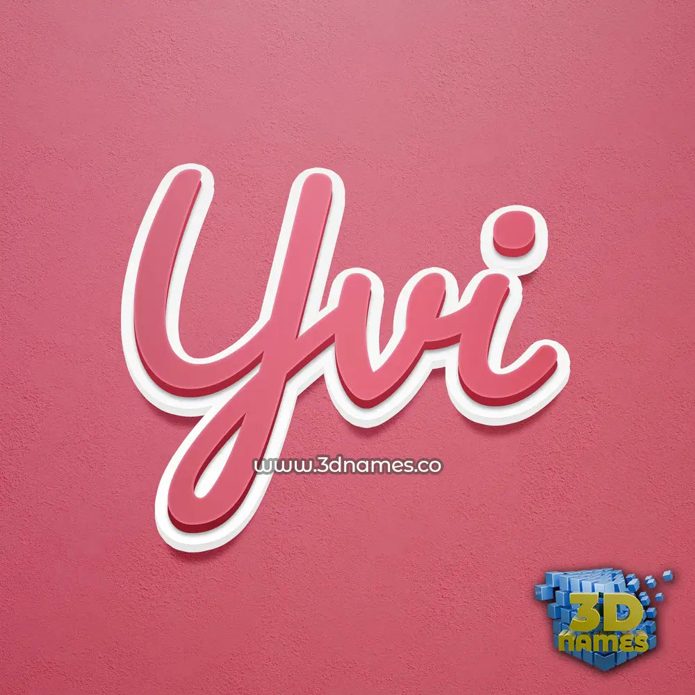 yvi in Red Scribble style - 3D name wallpaper