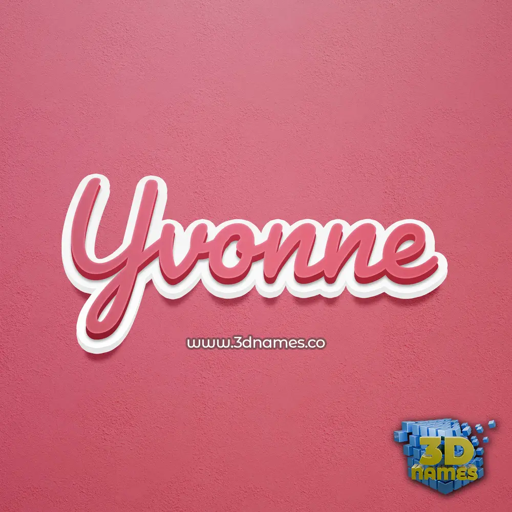 yvonne in Red Scribble style - 3D name wallpaper