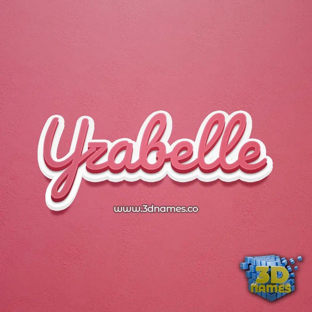 yzabelle in Red Scribble style - 3D name wallpaper