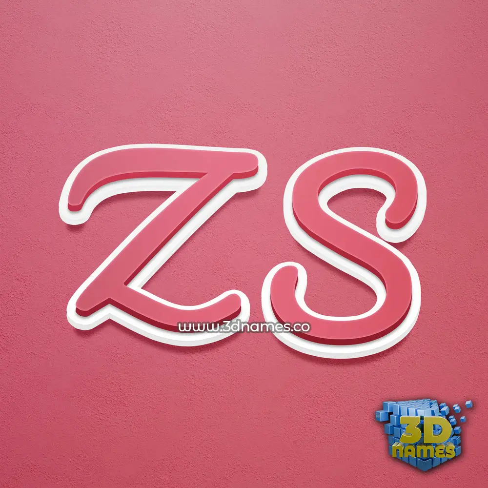 z s in Red Scribble style - 3D name wallpaper