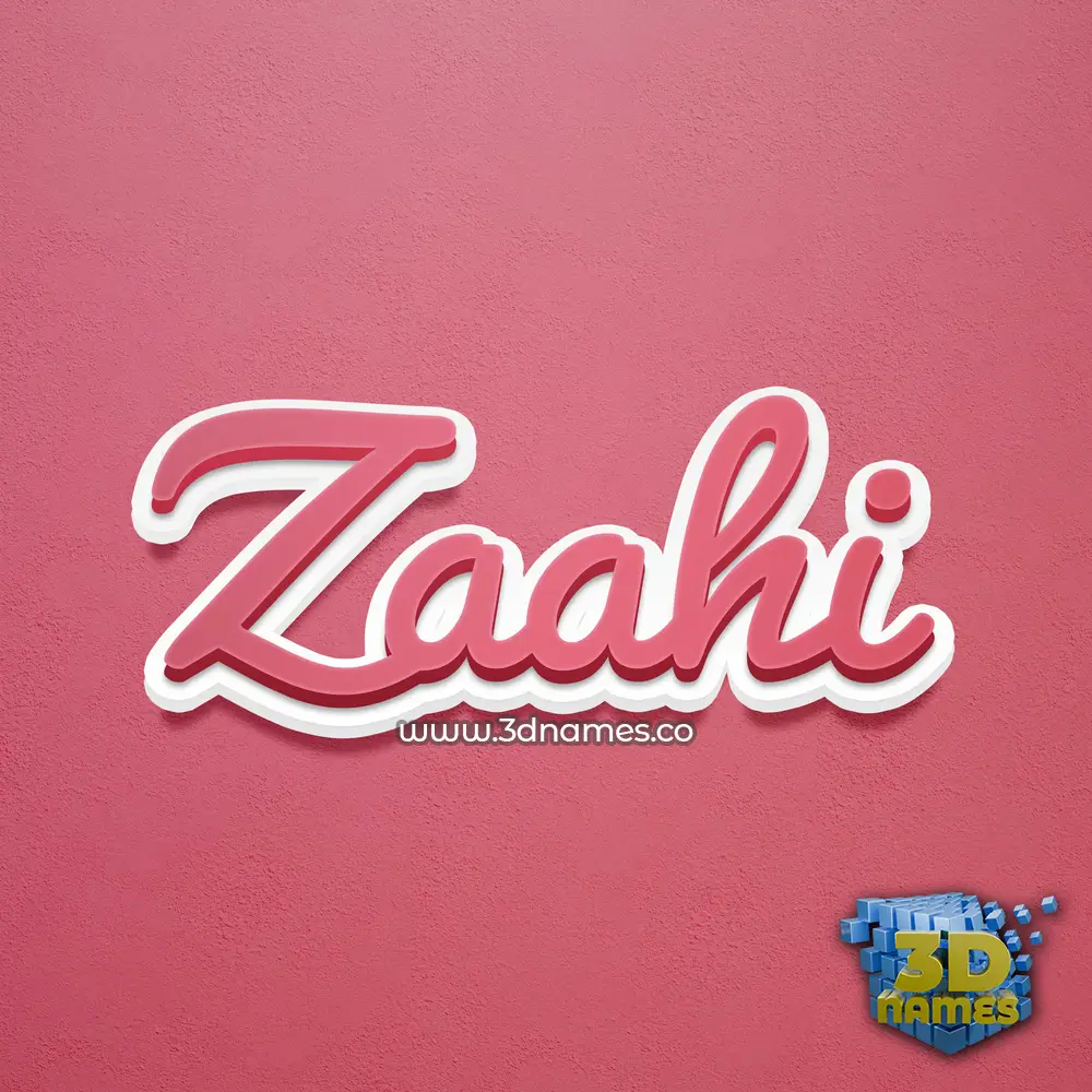 zaahi in Red Scribble style - 3D name wallpaper