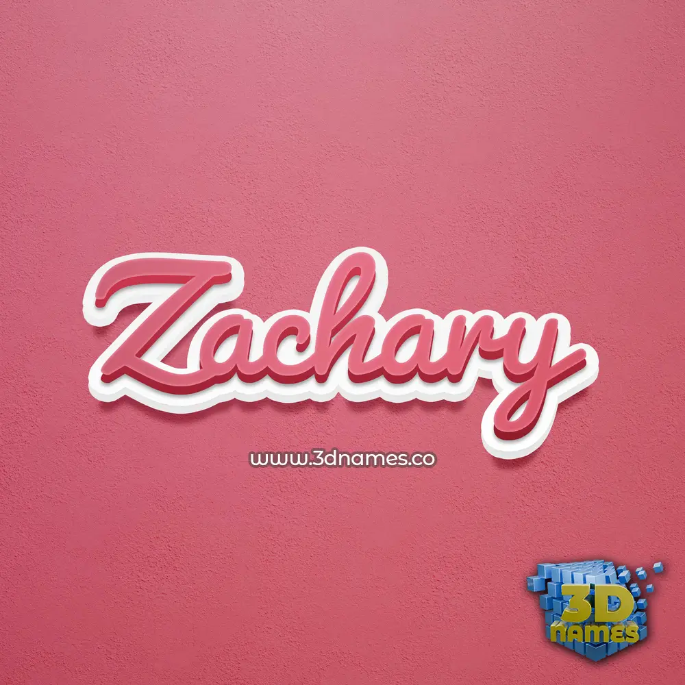zachary in Red Scribble style - 3D name wallpaper