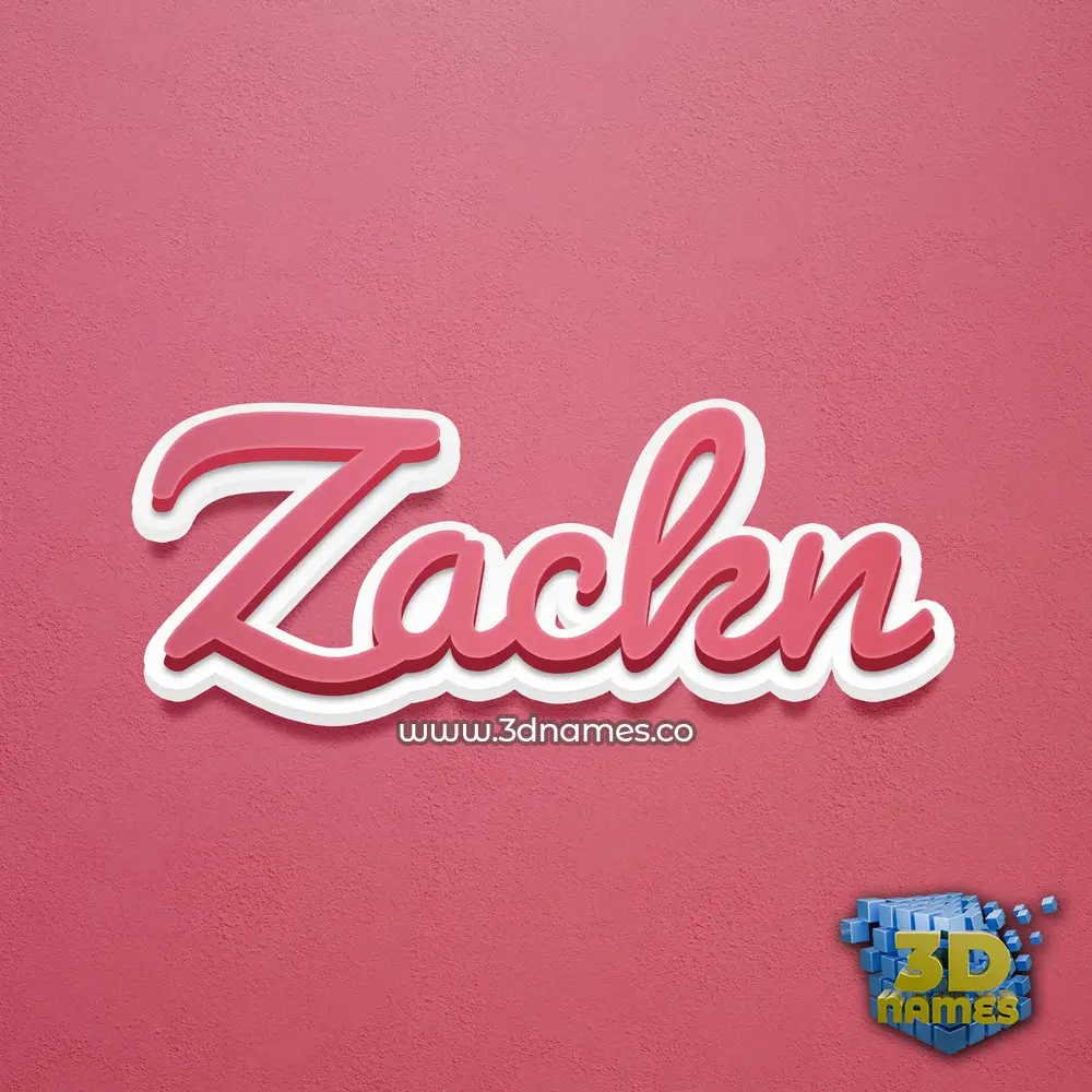 zackn in Red Scribble style - 3D name wallpaper