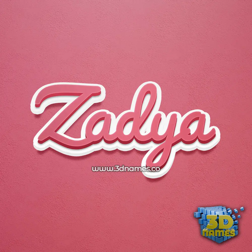 zadya in Red Scribble style - 3D name wallpaper