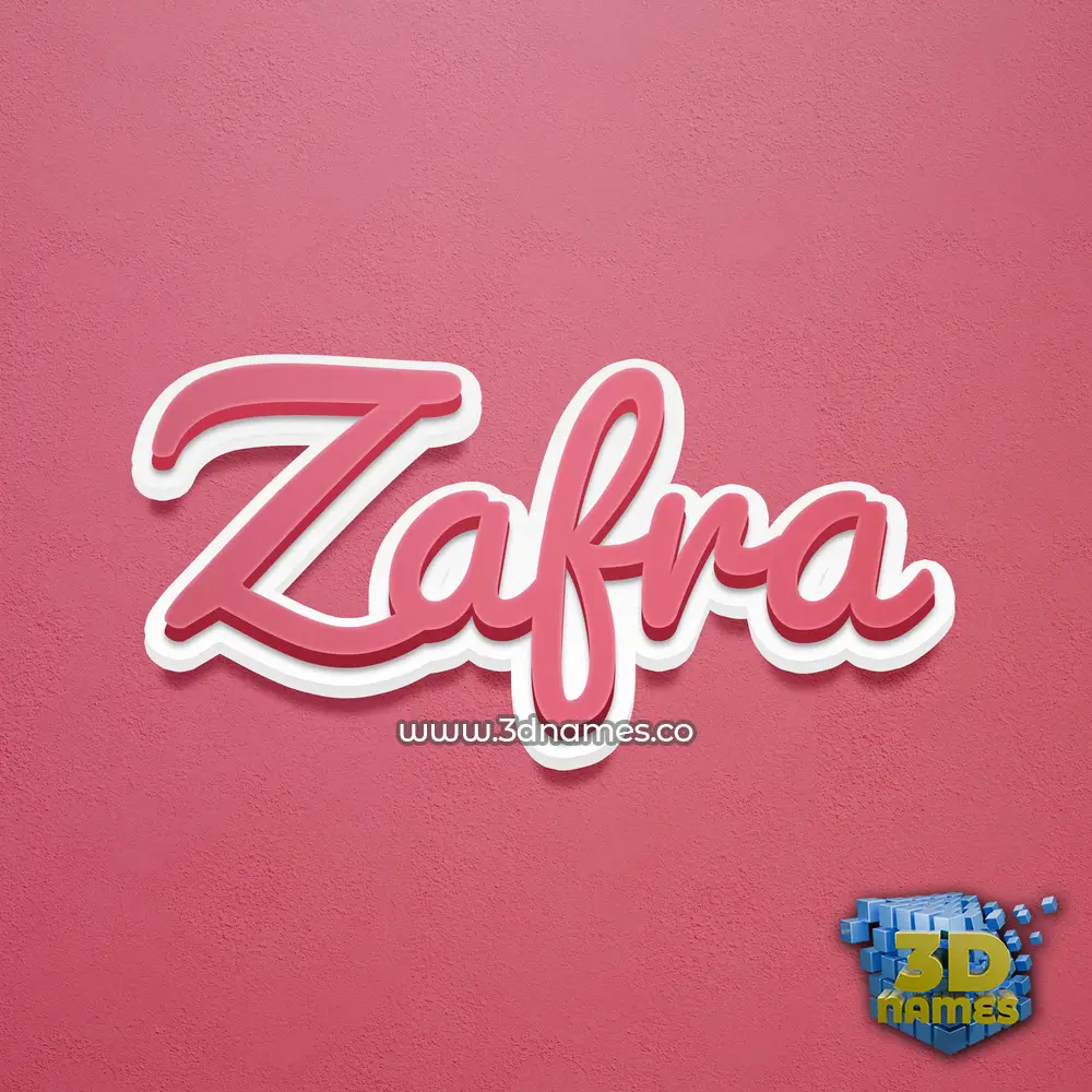 zafra in Red Scribble style - 3D name wallpaper