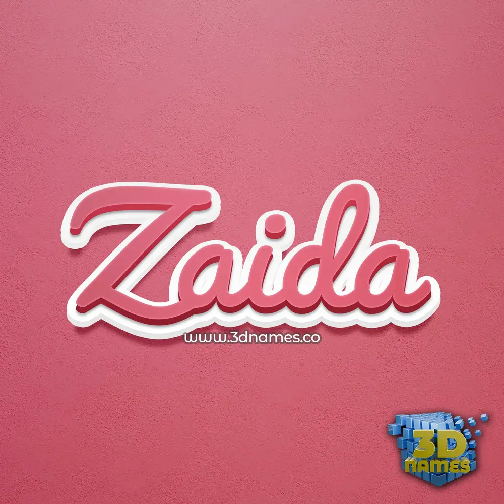 zaida in Red Scribble style - 3D name wallpaper