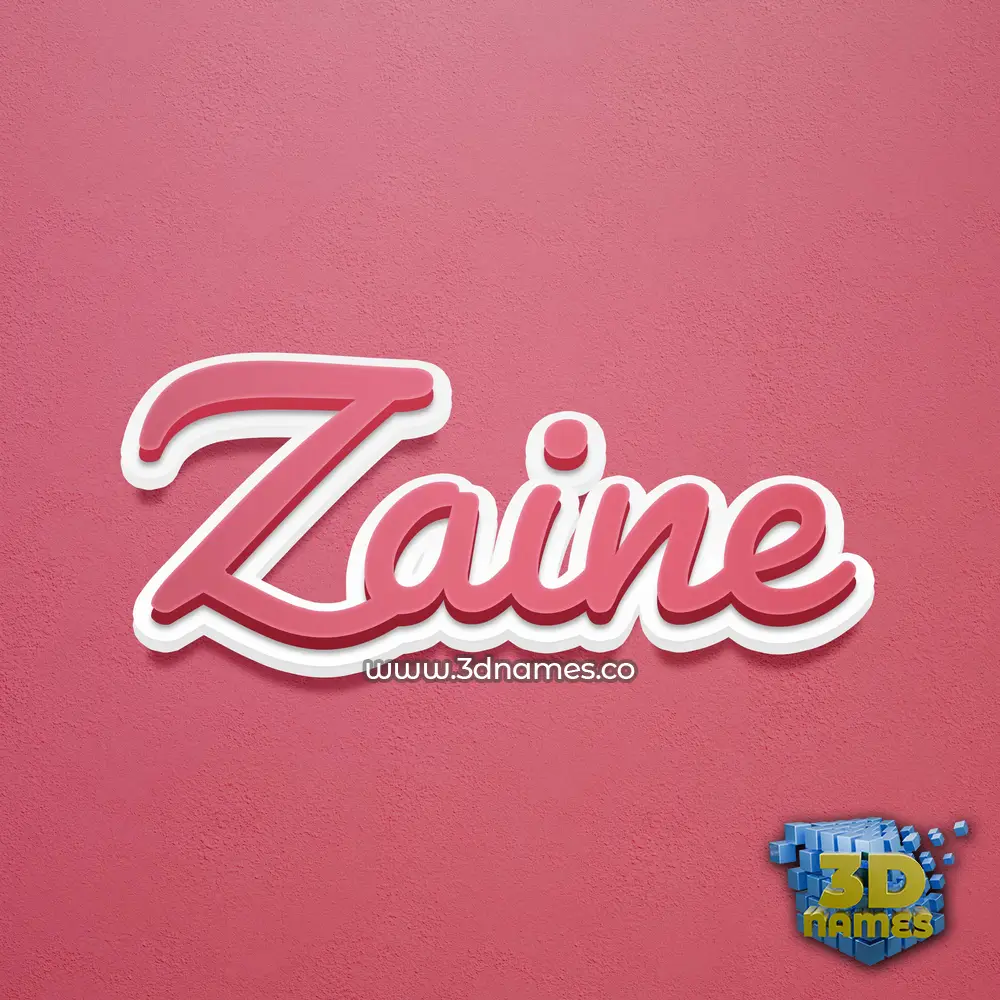zaine in Red Scribble style - 3D name wallpaper