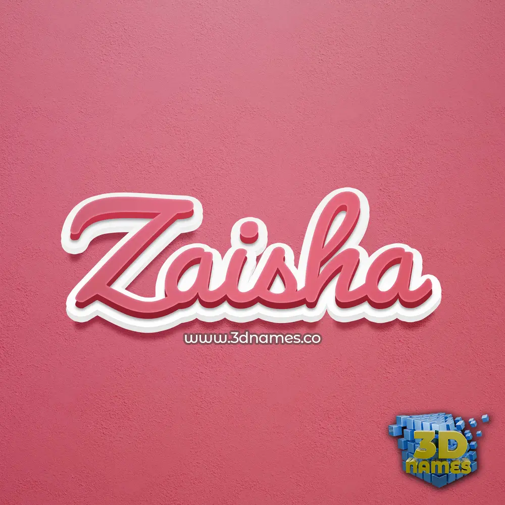 zaisha in Red Scribble style - 3D name wallpaper