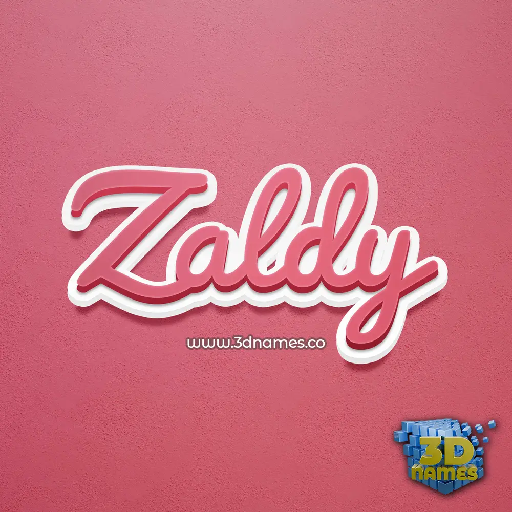 zaldy in Red Scribble style - 3D name wallpaper