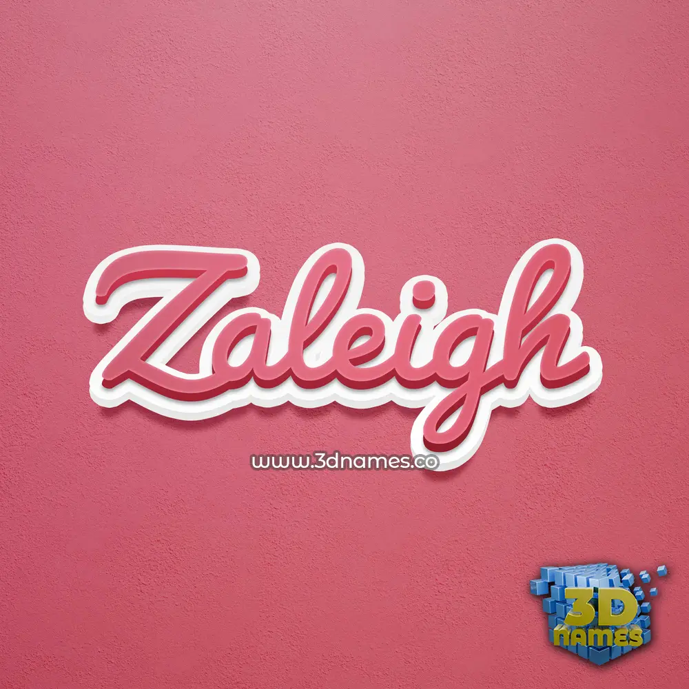 zaleigh in Red Scribble style - 3D name wallpaper