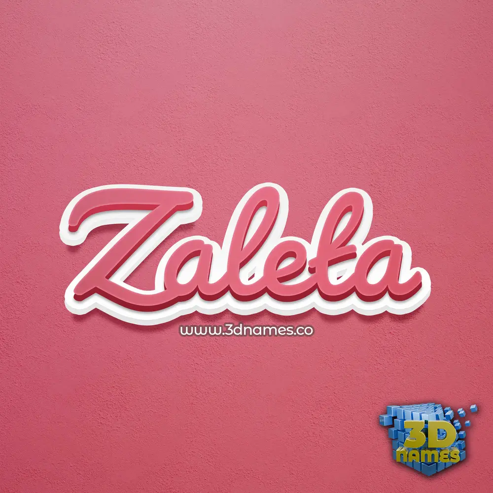 zaleta in Red Scribble style - 3D name wallpaper