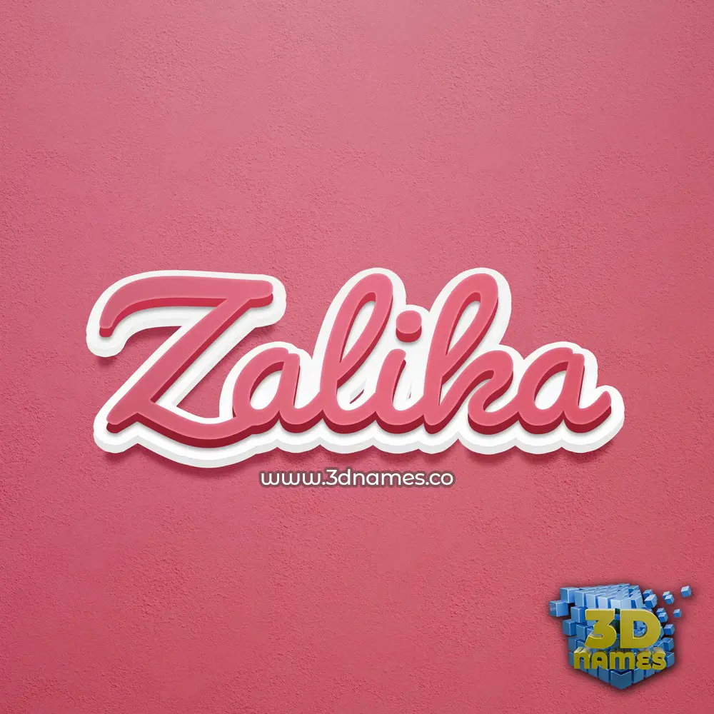 zalika in Red Scribble style - 3D name wallpaper