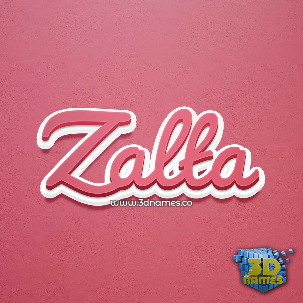 zalta in Red Scribble style - 3D name wallpaper