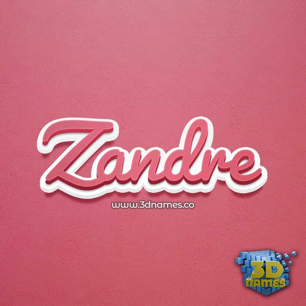 zandre in Red Scribble style - 3D name wallpaper