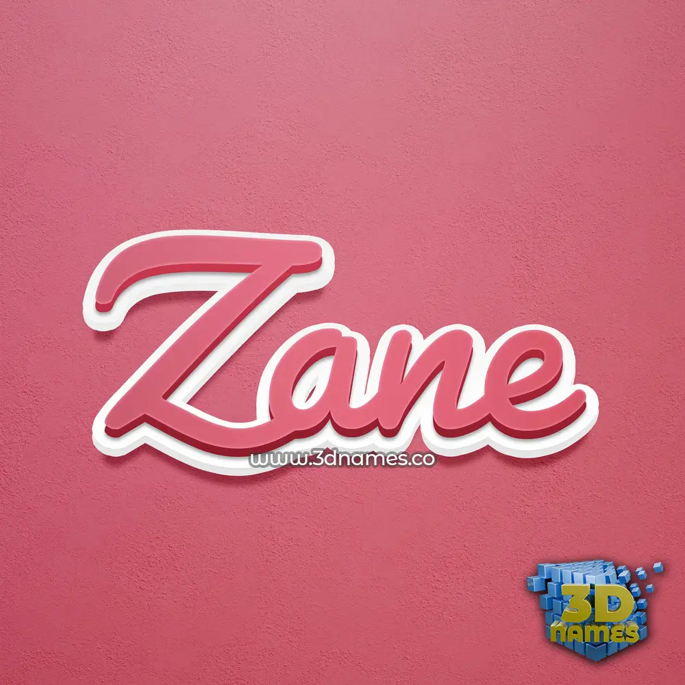 zane in Red Scribble style - 3D name wallpaper