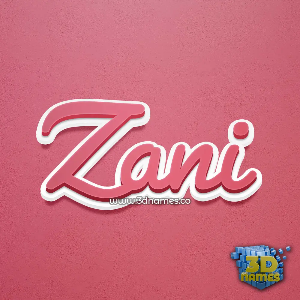 zani in Red Scribble style - 3D name wallpaper