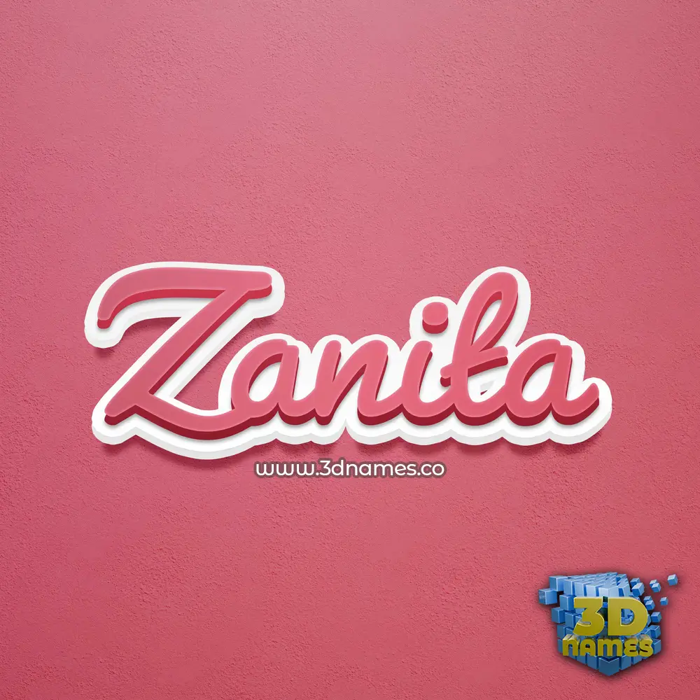 zanita in Red Scribble style - 3D name wallpaper