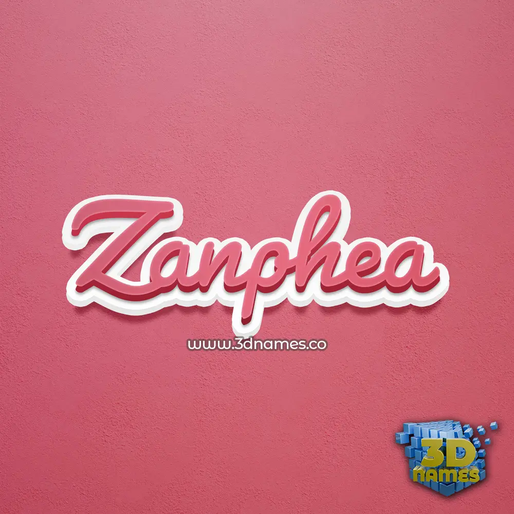 zanphea in Red Scribble style - 3D name wallpaper