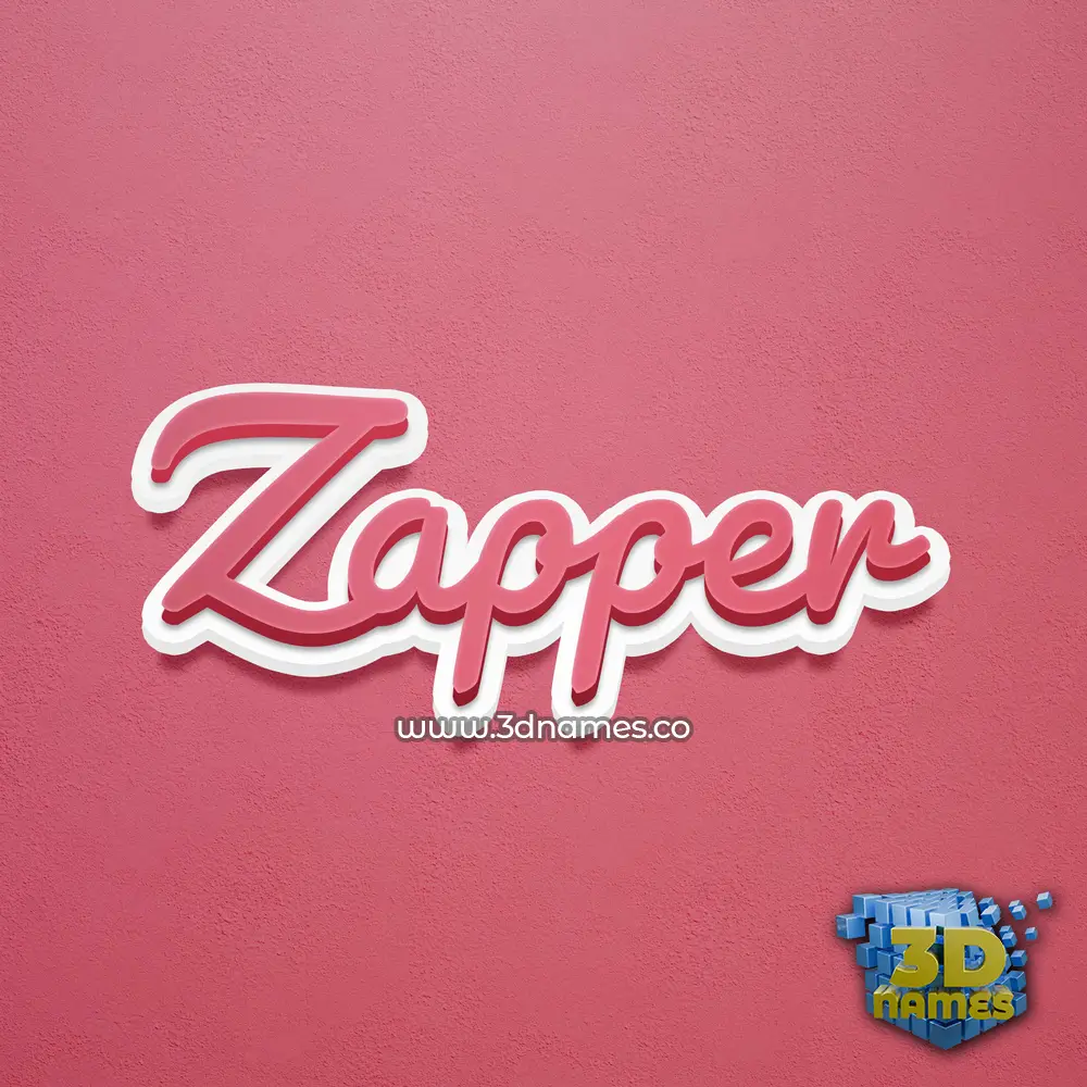 zapper in Red Scribble style - 3D name wallpaper
