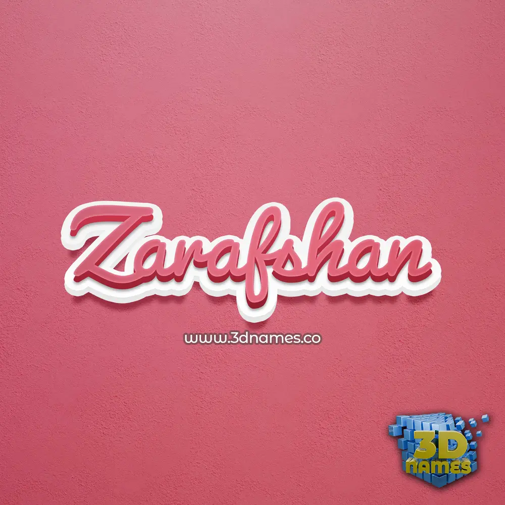 zarafshan in Red Scribble style - 3D name wallpaper