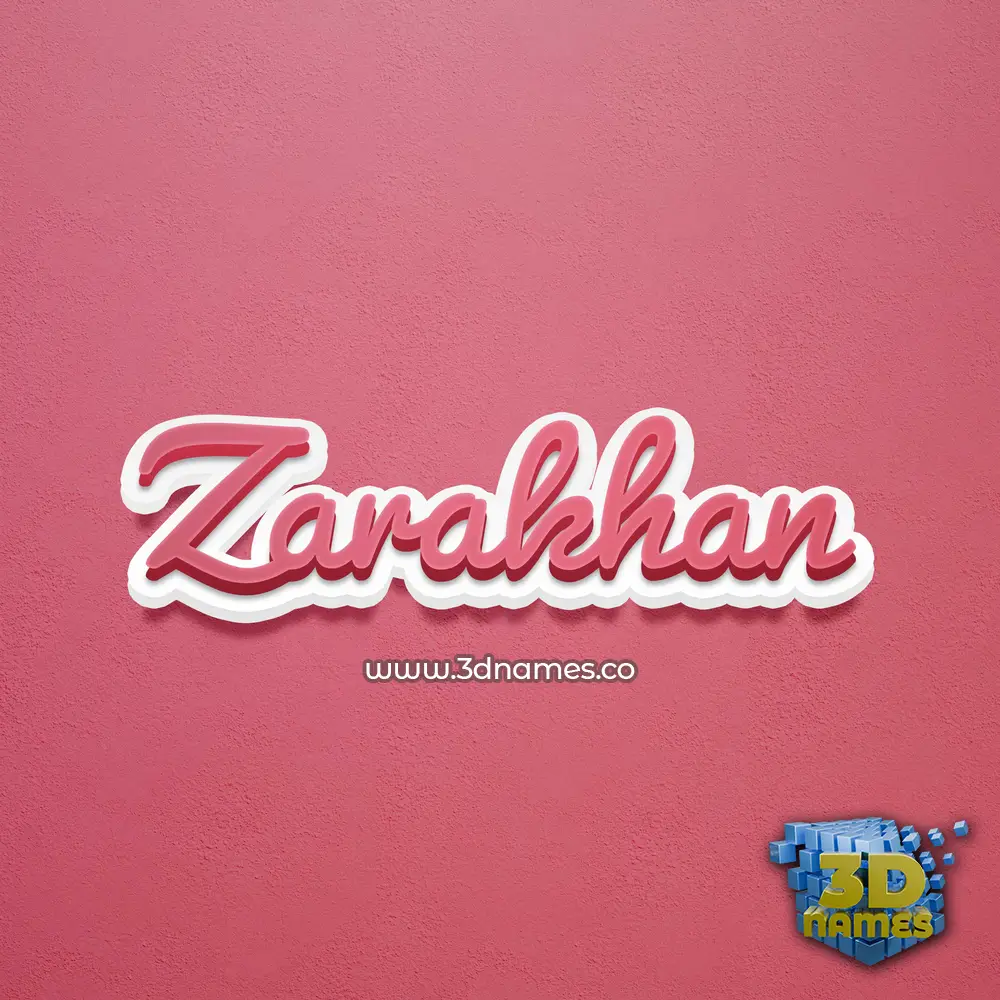 zarakhan in Red Scribble style - 3D name wallpaper