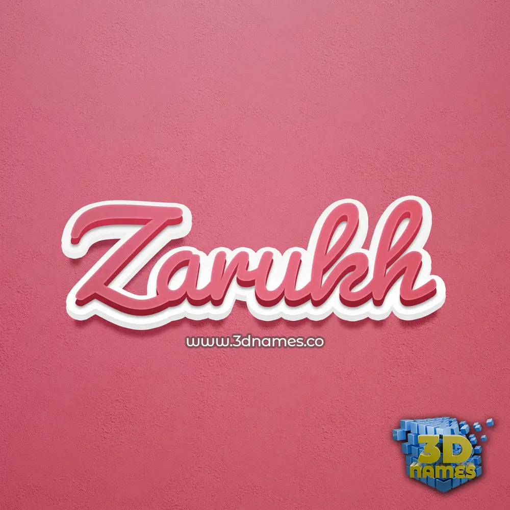 zarukh in Red Scribble style - 3D name wallpaper