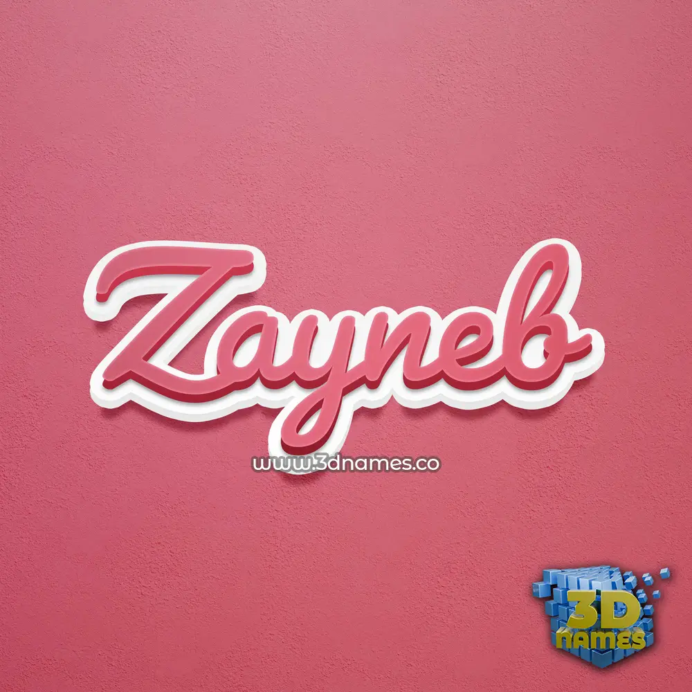 zayneb in Red Scribble style - 3D name wallpaper