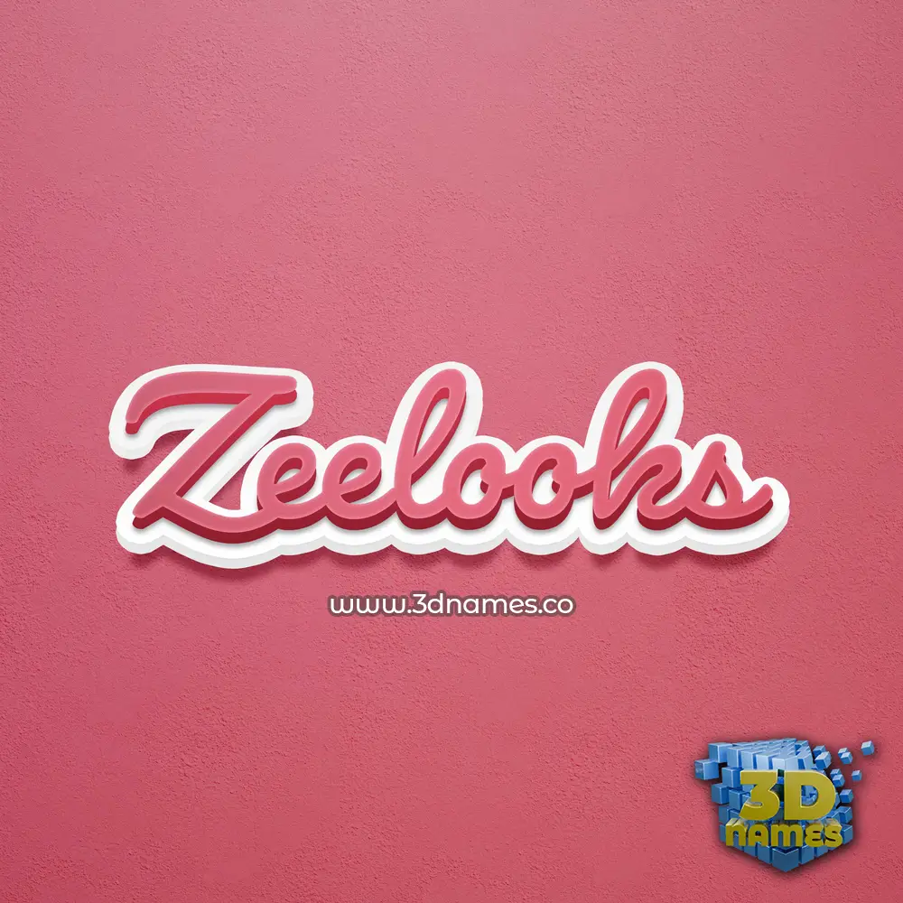 zeelooks in Red Scribble style - 3D name wallpaper