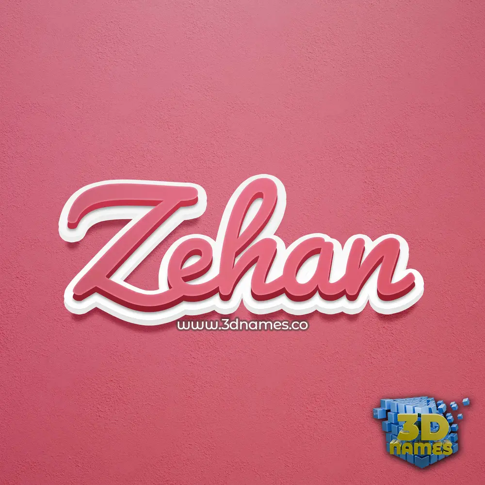 zehan in Red Scribble style - 3D name wallpaper