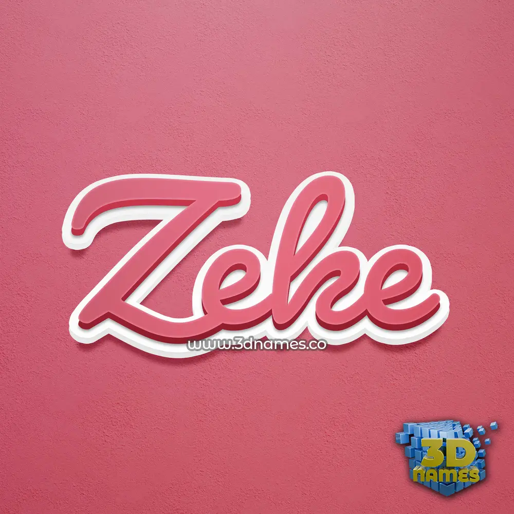 zeke in Red Scribble style - 3D name wallpaper