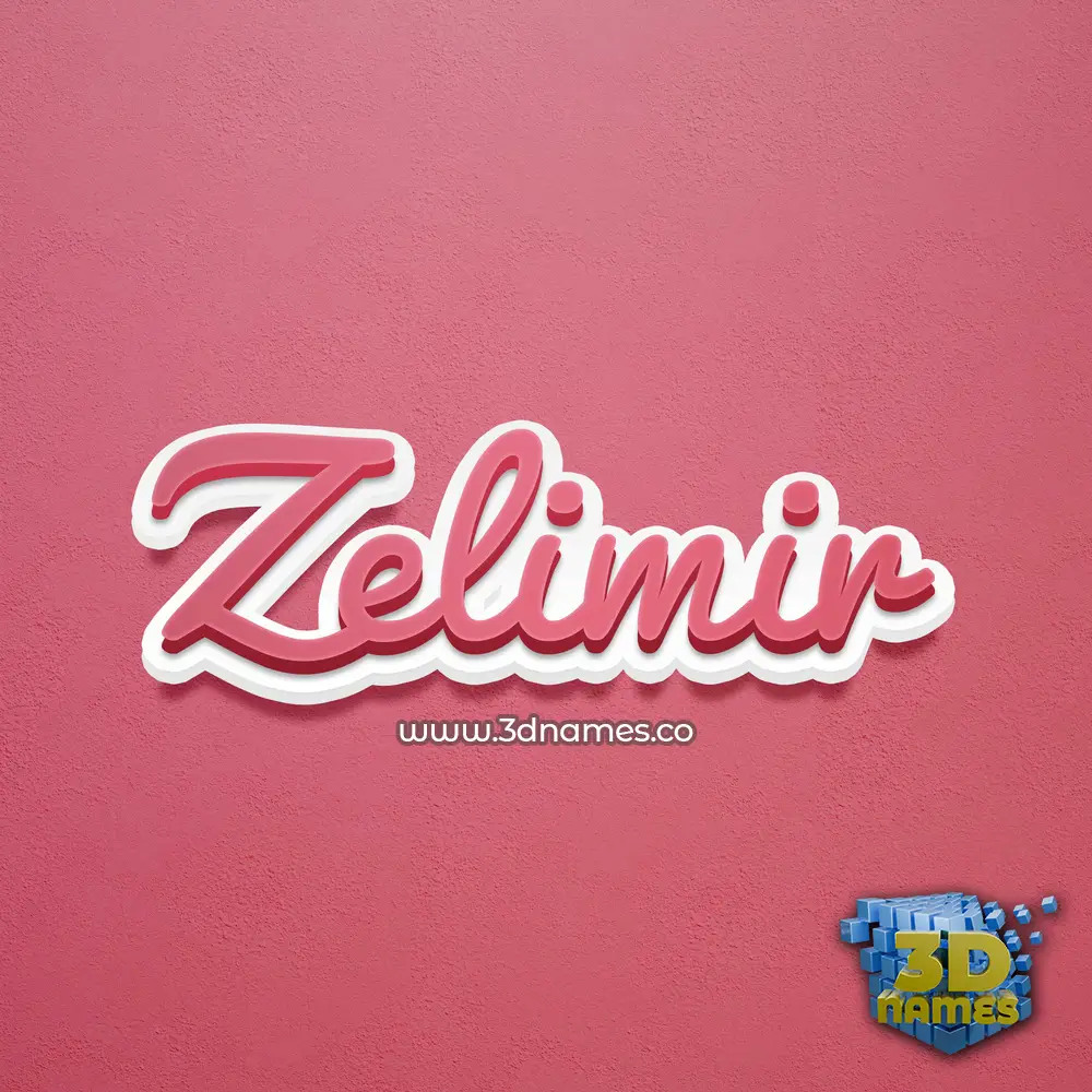 zelimir in Red Scribble style - 3D name wallpaper