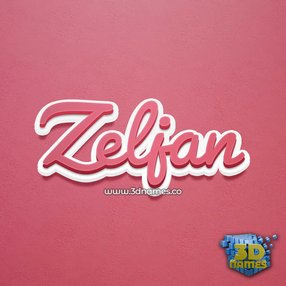zeljan in Red Scribble style - 3D name wallpaper