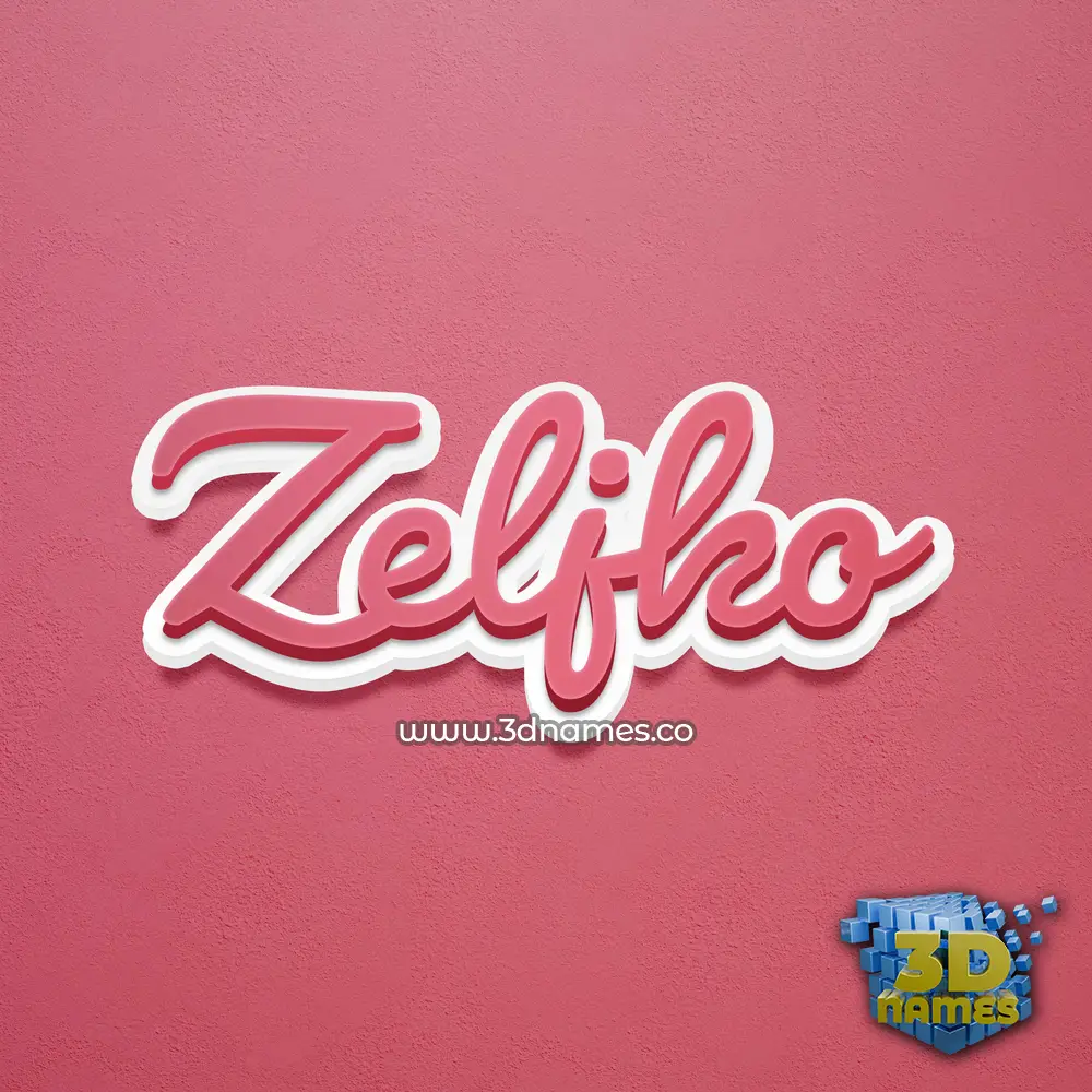 zeljko in Red Scribble style - 3D name wallpaper